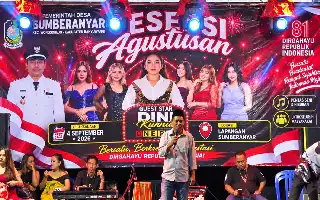 Ribuan Warga Padati Pesta Rakyat Malam Puncak HUT RI ke-81 di Sumberanyar Banyuwangi