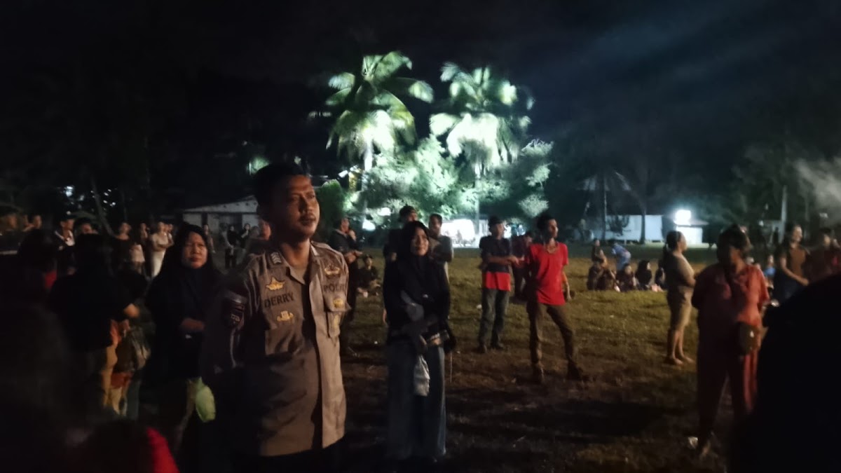 Jaga Kondusivitas, Polsek Silat Hulu Kawal Ketat Perhelatan Hiburan Rakyat di Desa Dangkan Kota