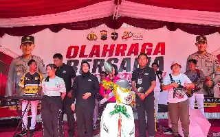 Lima Ribu Warga Klaten Ramaikan Olahraga Bersama Peringatan Hari Bhayangkara ke-80, Puluhan Bantuan Sosial Disalurkan