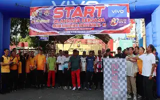 Polres Binjai Rayakan Hari Bhayangkara ke-80 dengan Olahraga Bersama Ribuan Warga dan Forkopimda