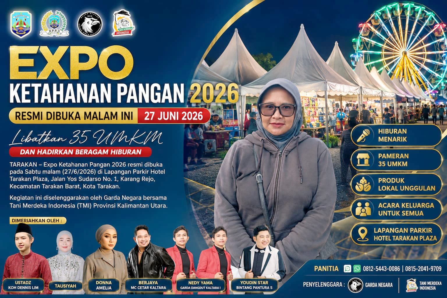 Expo Ketahanan Pangan 2026 Resmi Dibuka di Tarakan, Libatkan 35 Pelaku UMKM dan Suguhkan Rangkaian Hiburan Hingga 11 Juli