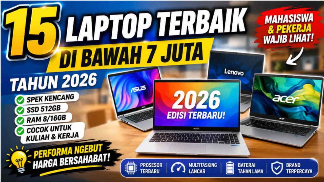Rekomendasi Laptop Performa Unggul di Bawah Rp7 Juta untuk Produktivitas 2026
