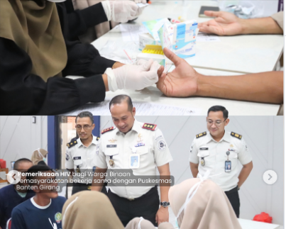 Lapas Serang Gandeng Puskesmas Banten Girang Gelar Pemeriksaan HIV bagi 200 Warga Binaan