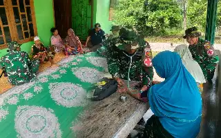 TMMD Ke-129 Kodim Bute Hadirkan Layanan Kesehatan Jemput Bola di Dusun Tanjung Agung Bungo