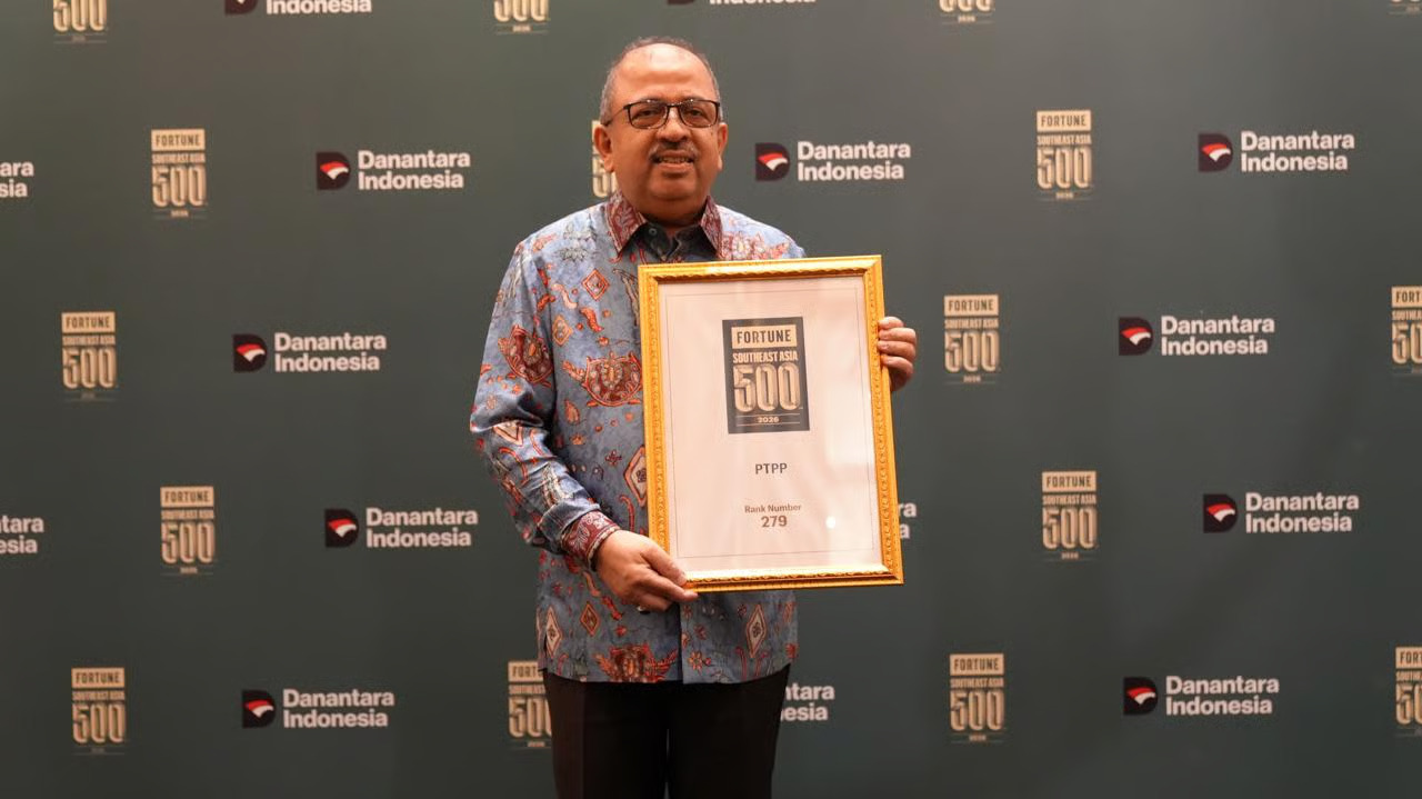 PTPP Kembali Masuk Daftar Fortune Southeast Asia 500, Perkuat Reputasi di Kancah Regional