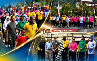 Ribuan Warga Ikuti Olahraga Bersama Hari Bhayangkara ke-80 di Mapolda Papua Barat