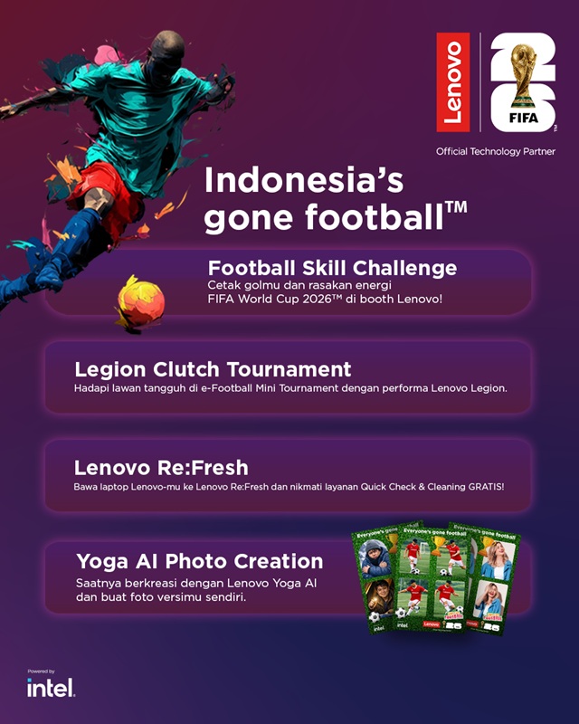 Lenovo Hadirkan Roadshow Teknologi Bertema FIFA World Cup 26 di Empat Lokasi Indonesia