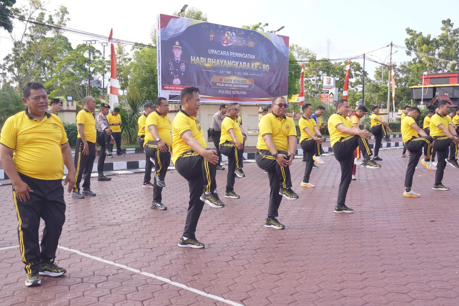Perkuat Sinergi dan Kesehatan, Polres Seruyan Gelar Olahraga Bersama Personel
