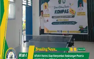 KOMPAS Madrasah 2026: Tim Tenis Meja MTsN 4 Kerinci Matangkan Persiapan Jelang Laga