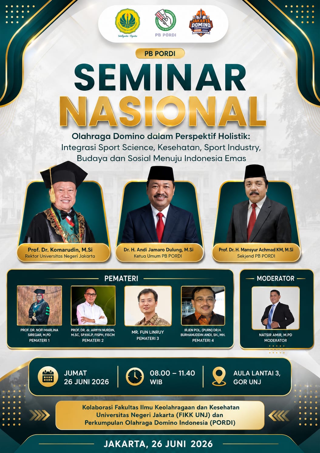 Seminar Nasional di UNJ Kaji Olahraga Domino dari Perspektif Multidisiplin Ilmu