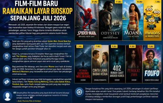 Daftar Film Pilihan Juli 2026: Dari Spektakel Hollywood hingga Karya Lokal Tanah Air